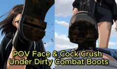 POV Boot Worship to Bootjob - Lick Sakura's Dirty Soles Then Feel Your Cock Crushed