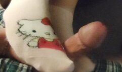 Sexy Pink Hello Kitty Sockjob & Sock Handjob