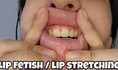 Close Up Lip Stretching & Pulling Tease