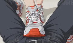 Athletic Sneaker Cock Destruction POV - Sakura Flattens You Flat in Red & White Kicks