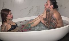 give me a footjob and a blowjob underwater