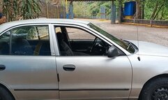 Driving my car working as an uber picking up a ride and pumping pedals (3)