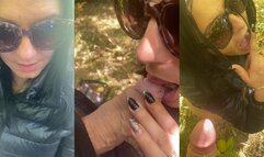 Public Fishing Trip in Puffy Downjacket – Deep Outdoor Blowjob, Rough Doggy and Cum on Jacket