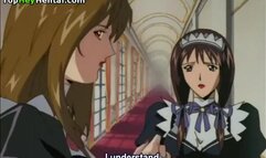 Lovely busty girl in uniform gets stimulated