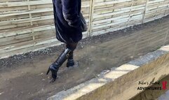 Muddy Canal Walk in Dior Leather Boots – Ultimate Stomp Test