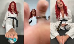 Ball Bust Foot Job 2 Milked Out!