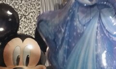 sexy looner poping hellium balloons