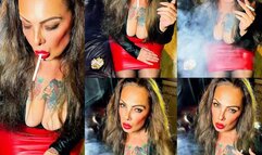 Sexy Stepmom in Leather and Pantyhose – Eye Contact – Dunhill White 100 ( Custom)