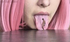 Giantess shrink a tiny man to have sex with him - Blowjob SPH Big tits teasing and vore final
