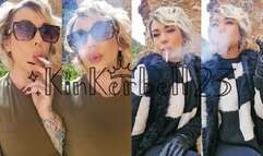 Classic outdoor smoking, TWO clips in one! - Kinkerbell23
