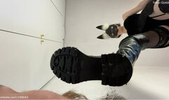 Dirty knee boots worship