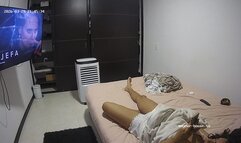 special candid perfect bare feet closeup scenes Bedroom camera at Milo & Crystal reallifecam apartment at Voyeur House TV 29.03.2026 from 21 h 11 min to 00 h 03 min