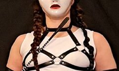 [Tease] Exploring my Body with my Whip - Masked Domme - Eye Contact