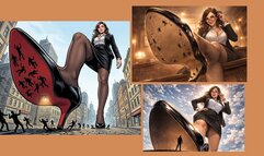 Giantess Lawyer Demands Shoe Sole Cleaning – Pay with Worship or Face Her Shiny Black Heels POV