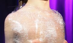 Mummification nipple play and vibrator for fixed to post Sexy Slave HD 720p