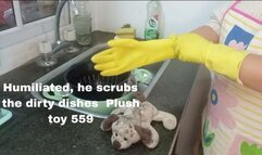 Humiliated, he scrubs the dirty dishes Plush toy 559