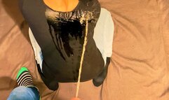 (POV) You’re pissing all over her back while she kneels in front of you in her tight black long-sleeve and jeans (artwork without audio)