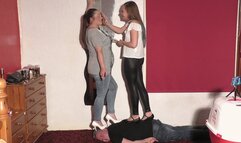 The Girls Do Each Others Make Up Whilst Trampling Their Victim