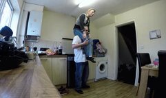 Shoulder Sitting Scissor Hold We Was Almost Caught (4K)