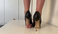 Lady Latisha - Le Silla Black Leather Stilettos - CBT - POV
