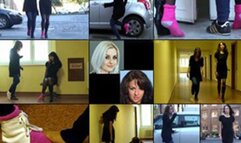 Vanessa & Hillary Sock Hopping To the Doctor and Divided by a Half Shoe