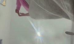 Post-Gym Nike Air Max — She Chews, Spits & Grinds Into the Glass (Under Glass POV)