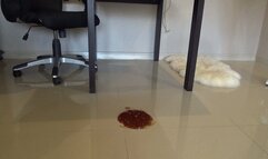spilled glue underfoot