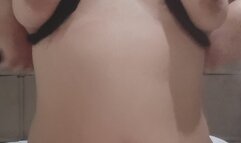 Bondage girl ties herself up tightly alone for the first time.