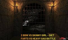 2 BBW VS SKINNY GIRL - DIET FARTS VS HEAVY GAS BATTLE - TURBINADA - CLIP 1 - NEW APRIL 2026