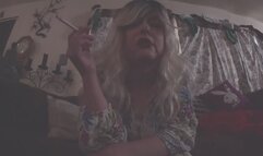 Cheryl's Smoke Break Thinking About Your Cock