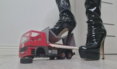 High Heels Destroy Giant Truck – Slow Crush POV & Deep Smash Sounds