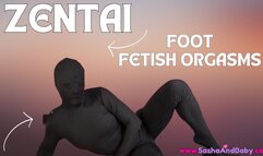 Zentai Alien Foot Fetish Masturbation