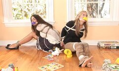 Naive Teachers Charlie Royce And Tiffany Thomas Get Tricked Into Bondage Again By Their Little Student!