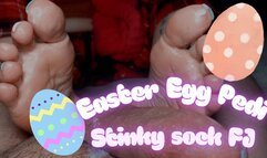 MFYT easter egg blue n pink toes stinky sock fj