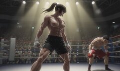 Strong Woman Dominates Boxing Match