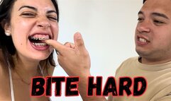 Biting my roommate’s hands and arms until my teeth marks are left on him.