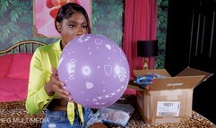 Paris Love: Balloon Unboxing - Non-Pop Balloon Loving Looner Girl Unboxes and Inflates Qualatex Balloons with Her Mouth and Pump - 4k