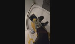 Princess mess her Rubber riding boots compilation