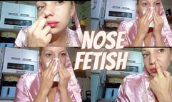 I pick my nose and blow hard through my nose.