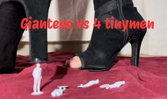 Giantess vs 4 tinymen