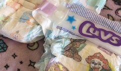 Diaper tab extenders from Etsy demonstration! Luvs and Pampers