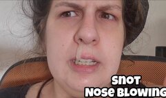Week of Snot & Nose Blowing: Chubby Girl Sneezes and Blows Nose Monday to Friday POV