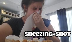 Allergy Sneezing & Snot Compilation: Chubby Girl Sneezes a Lot from Tree Pollen POV