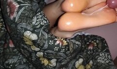 Shooting my load all over Hola's beautiful oily soles