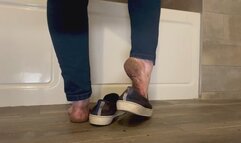 Dirty Feet After Woods; Arrival POV (Muddy Shoes, First Glimpse)