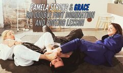 Pamela Strong and Grance bjj double foot domination and footjob lesson