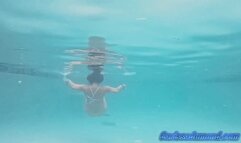 Carissa and her new mermaid tail with micro foam blooper bonus