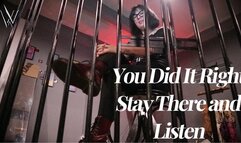 You Did It Right Stay There and Listen
