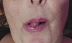 Extreme Close-Up: Playful Tongue Movements & Mouth Exploration