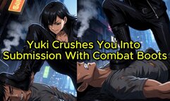 Combat Boot Trampling - Yuki Crushes You Into Submission With Tactical Boots
